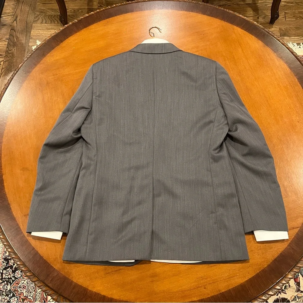 Indochino Men’s 2-Button Single Vent Suit Jacket Gray Approximating 44R Wool